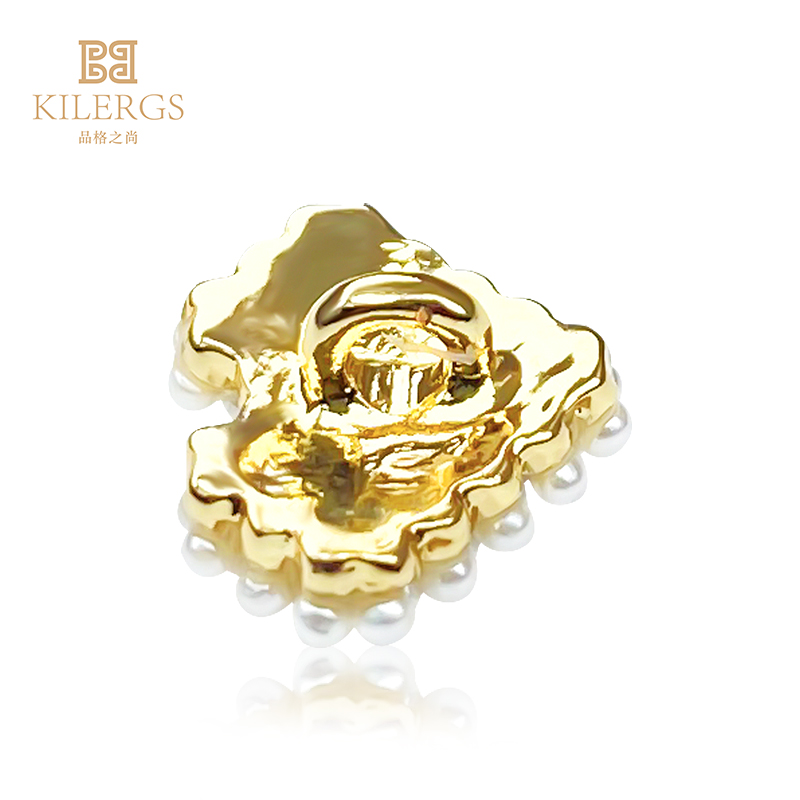 奢华珍珠水钻纽扣